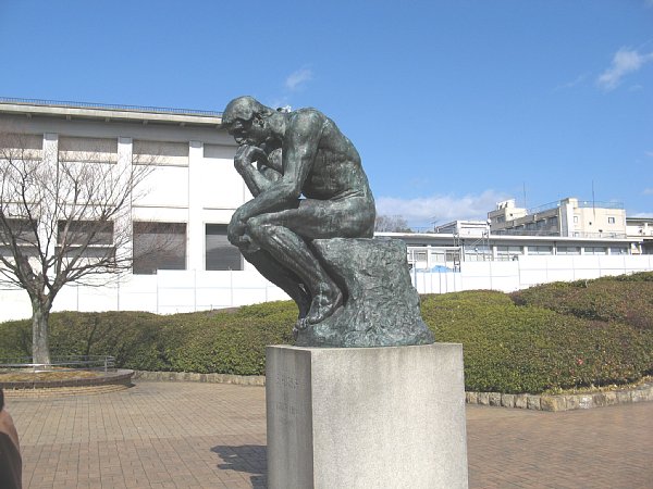考える人(横向き)