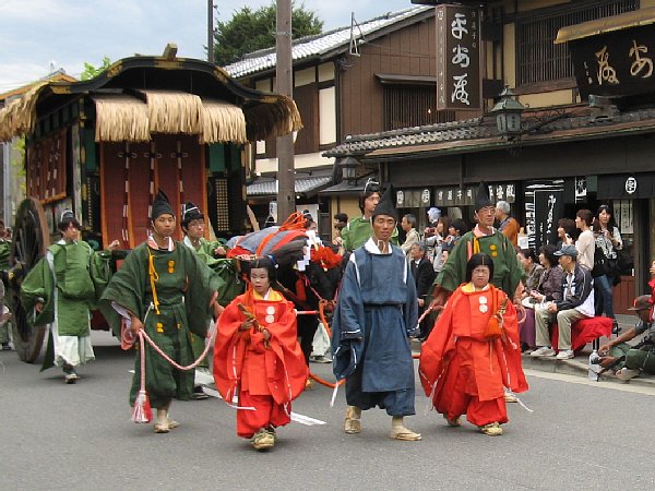 豊公参朝列 牛車