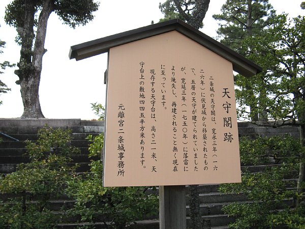 天守閣跡説明板