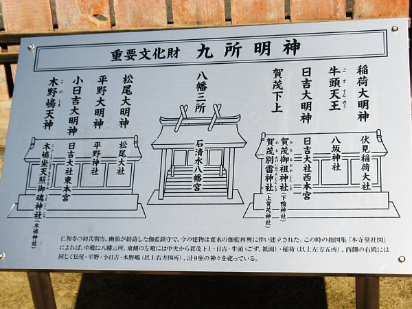 九所明神説明板