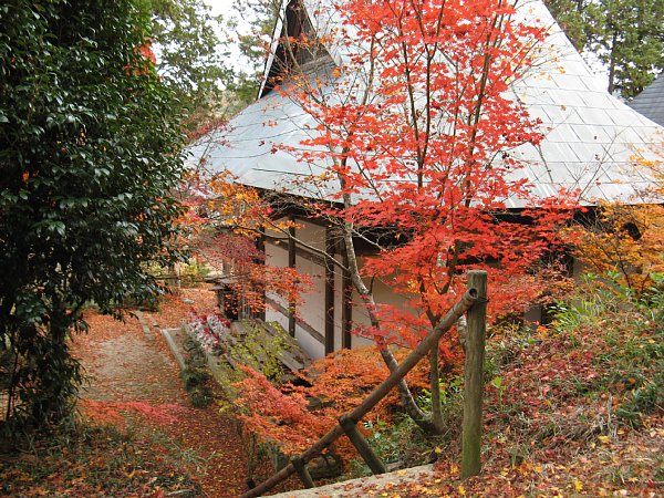 開山堂から本堂を見る